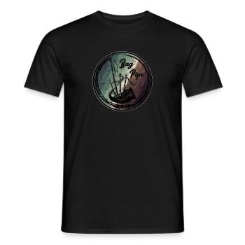 Cornemuse Ecosse Vintage Art - T-shirt homme - noir - Devant - AI Model Male 178 light (178cm)