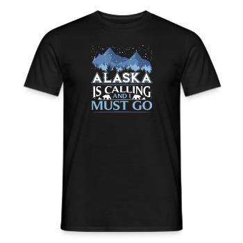 Cadeau d'ours polaire de vacances d'hiver en Alaska - T-shirt homme - noir - Devant - AI Model Male 178 light (178cm)