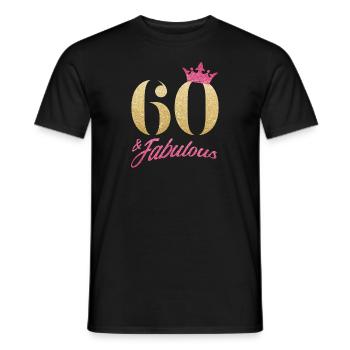 60 fabuleux anniversaire 1960 T-shirt cadeau - T-shirt homme - noir - Devant - AI Model Male 178 light (178cm)