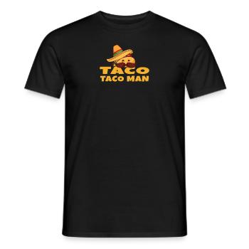 Taco Taco Man - Men's T-Shirt - black - Front - AI Model Male 178 light (178cm)