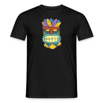 Masque Tikki Tiki Hawaii Hawaii Cadeau - T-shirt homme - noir - Devant - AI Model Male 178 light (178cm)