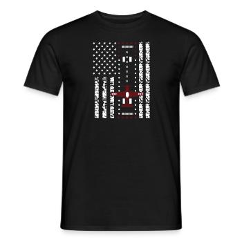 Landebahn Flugzeug - Männer T-Shirt - Schwarz - Vorne - AI Model Male 178 light (178cm)