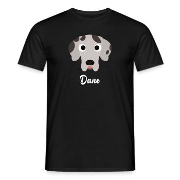 Dane - Great Dane - Men's T-Shirt - black - Front - AI Model Male 178 light (178cm)