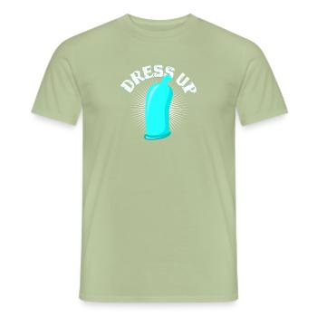 World AIDS Day - Men's T-Shirt - sage - Front - AI Model Male 178 light (178cm)