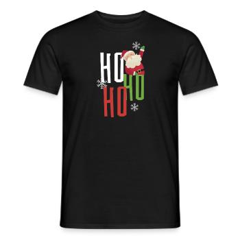 Weihnachten Santa HoHoHo - Männer T-Shirt - Schwarz - Vorne - AI Model Male 178 light (178cm)