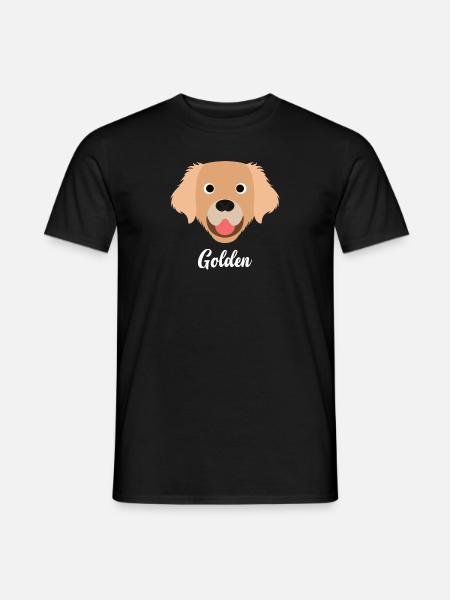 Golden - Golden Retriever - T-shirt homme - noir