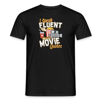 I Speak Fluent Movie Quotes Film Fan Cadeau - T-shirt homme - noir - Devant - AI Model Male 178 light (178cm)