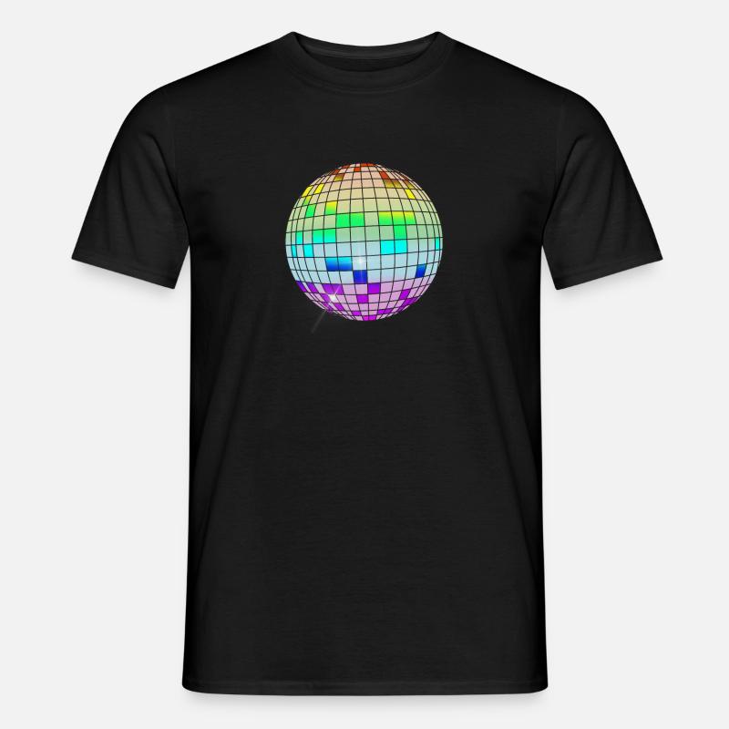bunte Discokugel - Männer T-Shirt - Schwarz