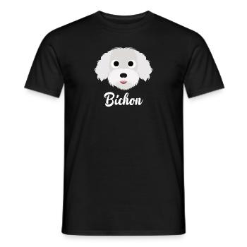 Bichon - Bichon Frise - T-shirt homme - noir - Devant - AI Model Male 178 light (178cm)