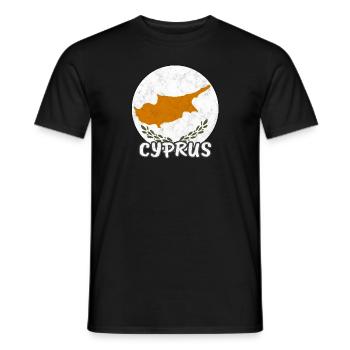 Zypern Kugel Rund Welt Cyprus Geschenk Idee - Männer T-Shirt - Schwarz - Vorne - AI Model Male 178 light (178cm)