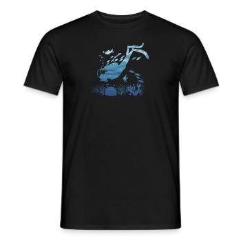 XASTY diving freediving apnea diver sea ocean - Men's T-Shirt - black - Front - AI Model Male 178 light (178cm)