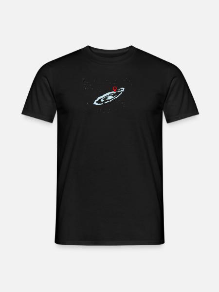 Galaxy Gift Space Location Galaxy Stars - Men's T-Shirt - black
