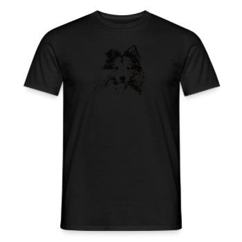 Shetland Sheepdog Sheltie - Men's T-Shirt - black - Front - AI Model Male 178 light (178cm)