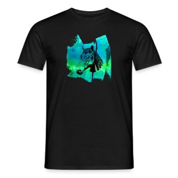 Cavalier cavalier dressage t-shirt cavalier - T-shirt homme - noir - Devant - AI Model Male 178 light (178cm)