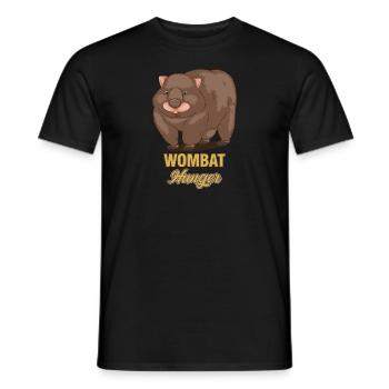 Fat Wombat a faim - Édition limitée - T-shirt homme - noir - Devant - AI Model Male 178 light (178cm)