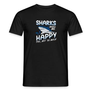 requin - T-shirt homme - noir - Devant - AI Model Male 178 light (178cm)