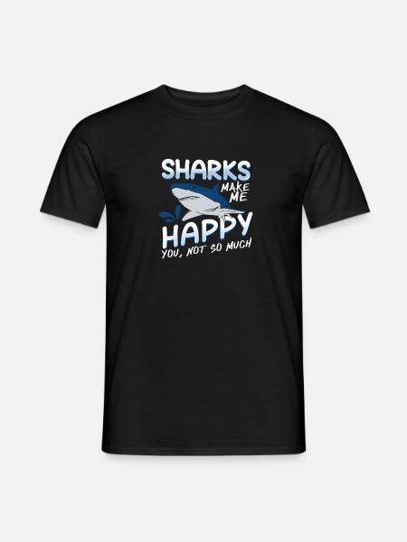requin - T-shirt homme - noir