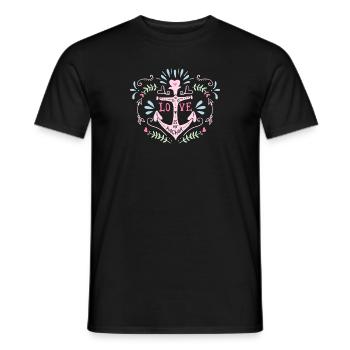 Love Is My Anchor - Men's T-Shirt - black - Front - AI Model Male 178 light (178cm)