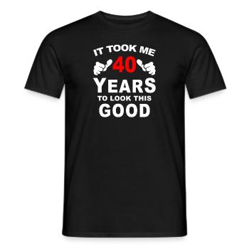 40 ans 40 ans - T-shirt homme - noir - Devant - AI Model Male 178 light (178cm)