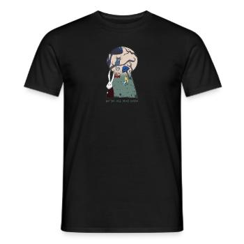 Groupe Alice nous sommes tous fous ici - T-shirt homme - noir - Devant - AI Model Male 178 light (178cm)