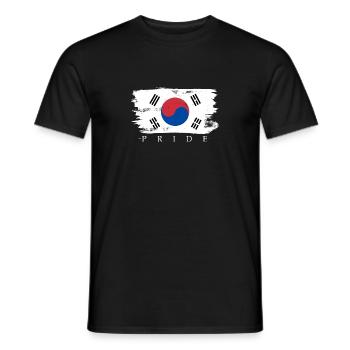 Corée du Nord Corée du Sud cadeau drapeau drapeau - T-shirt homme - noir - Devant - AI Model Male 178 light (178cm)