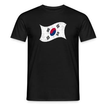 North Korea South Korea Flag Korea Asia - Men's T-Shirt - black - Front - AI Model Male 178 light (178cm)