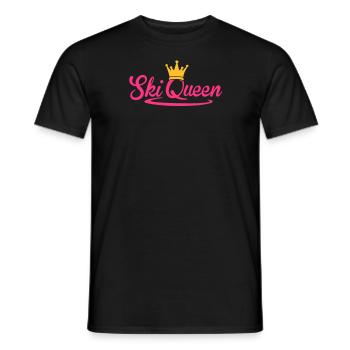 Ski Queen - Schnee Königin - Ski Fahren-Snowboard - Männer T-Shirt - Schwarz - Vorne - AI Model Male 178 light (178cm)