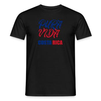 Pura Vida Costa Rica Geschenk Souvenir Ticos und Ticas - Männer T-Shirt - Schwarz - Vorne - AI Model Male 178 light (178cm)
