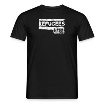 Flüchtling Wilkommen Immigrant Nächstenliebe - Männer T-Shirt - Schwarz - Vorne - AI Model Male 178 light (178cm)