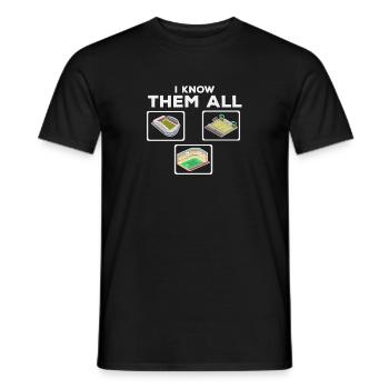 I KNOW THEMI know you all groundhopping Stadio - Men's T-Shirt - black - Front - AI Model Male 178 light (178cm)