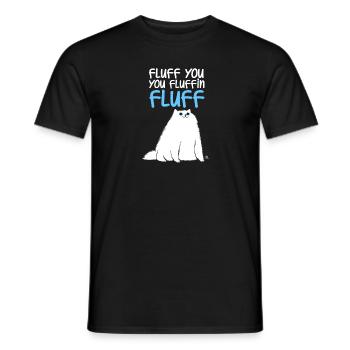 Fluffy Sie fluffin Katze Geschenk - Männer T-Shirt - Schwarz - Vorne - AI Model Male 178 light (178cm)