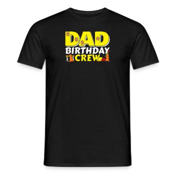 Dad Birthday Crew Father Children's Birthday Gift - Men's T-Shirt - black - Front - AI Model Male 178 light (178cm)