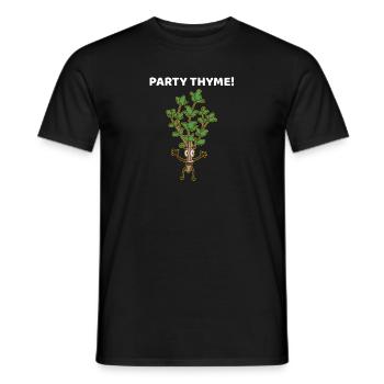Party Thyme Cook Cook Spice Funny Funny - Men's T-Shirt - black - Front - AI Model Male 178 light (178cm)