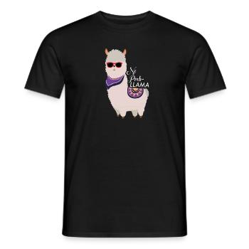 Pas de problème - Alpagas Cool Lama - T-shirt homme - noir - Devant - AI Model Male 178 light (178cm)