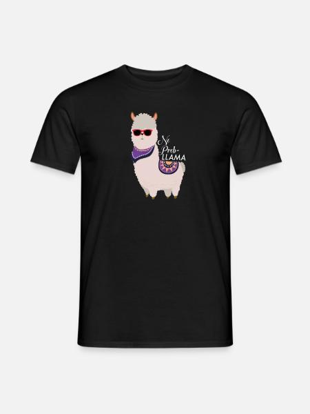 No problem - Cool alpaca llama - Men's T-Shirt - black