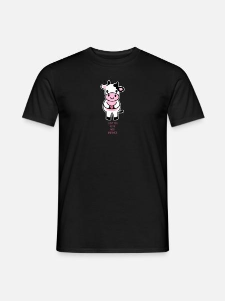 I Love You To The Moo And Back - Cute Cow - Men's T-Shirt - black