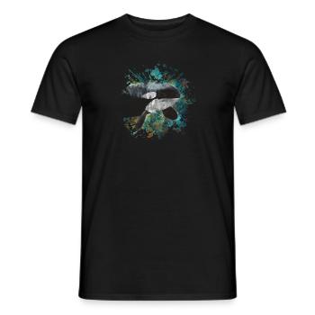 Delfin Orca Shirt Watercolor - Männer T-Shirt - Schwarz - Vorne - AI Model Male 178 light (178cm)