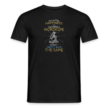 Microscope Biology Joy - Men's T-Shirt - black - Front - AI Model Male 178 light (178cm)
