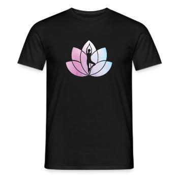 yoga - T-shirt homme - noir - Devant - AI Model Male 178 light (178cm)