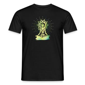 yoga - T-shirt homme - noir - Devant - AI Model Male 178 light (178cm)