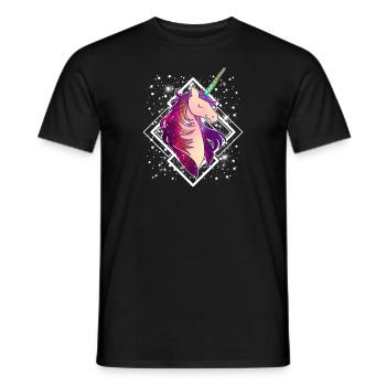 Funkelndes und schillerndes Einhorn-lustiges magisches Geschenk - Männer T-Shirt - Schwarz - Vorne - AI Model Male 178 light (178cm)