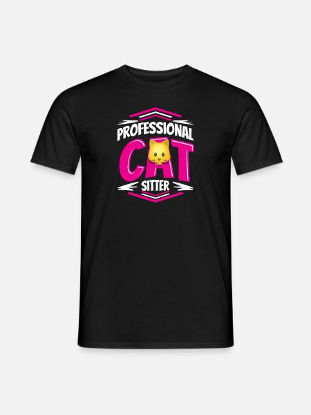 Cadeau de conception de chat pour animaux de compagnie et chaton - T-shirt homme - noir