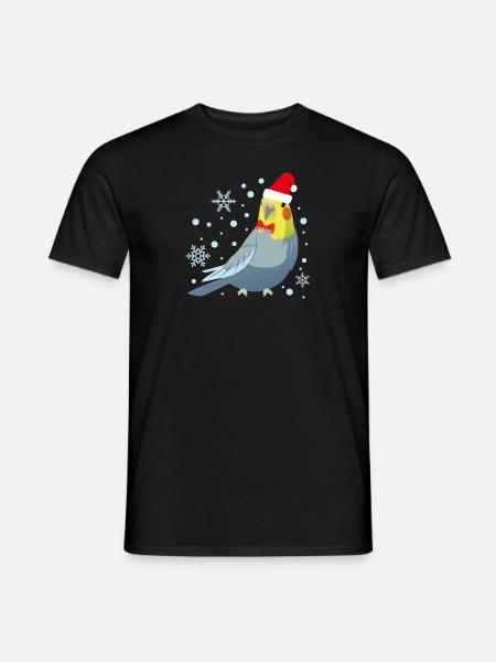 Cockatiel Santa - Men's T-Shirt - black