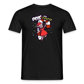 Pole Tänzerin Candy Cane Pole Weihnachten Fitness Geschenk - Männer T-Shirt - Schwarz - Vorne - AI Model Male 178 light (178cm)