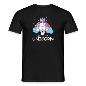 Cool Licorne - T-shirt homme - noir - Devant - AI Model Male 178 light (178cm)