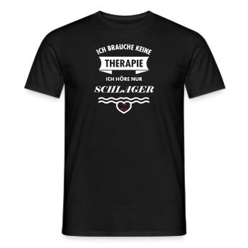 Schlager music music schlager heart gift idea - Men's T-Shirt - black - Front - AI Model Male 178 light (178cm)