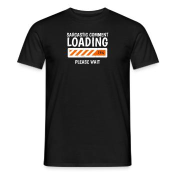 sarcasm - Men's T-Shirt - black - Front - AI Model Male 178 light (178cm)