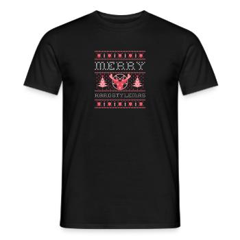 Joyeux Hardstylemas - Hardstyle Noël - T-shirt homme - noir - Devant - AI Model Male 178 light (178cm)