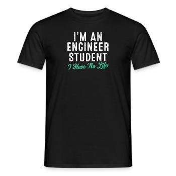 ingénieur - T-shirt homme - noir - Devant - AI Model Male 178 light (178cm)