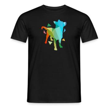 Teckel de Berger Allemand Cadeau Chien Low Poly Beagle - T-shirt homme - noir - Devant - AI Model Male 178 light (178cm)